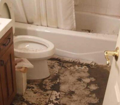 sewer backup cleanup